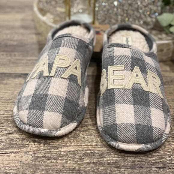 Dearfoams Men's Papa Bear Buffalo Check Slipper - Picture 4 of 9